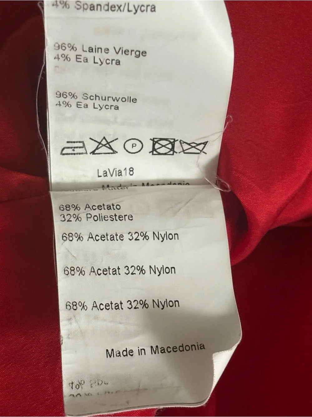 LAVIA 18 Red Pleated Round Neck Sleeveless Side Zip Top Sz IT 42/M fully lined